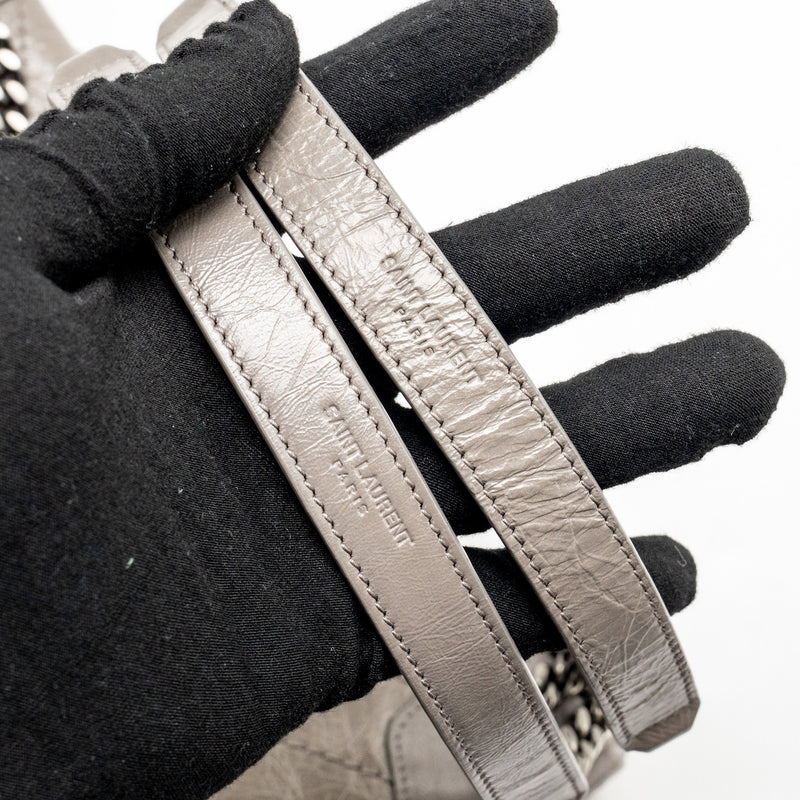 Saint Laurent / YSL Large Niki Bag Calfskin Grey SHW