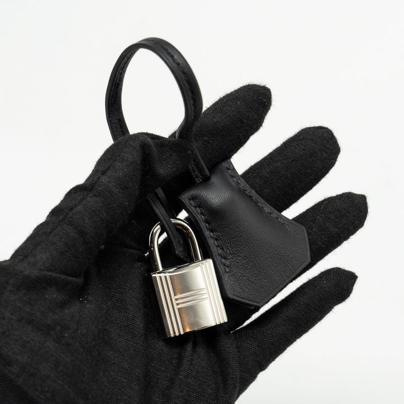 Hermes Birkin 25 Cargo canvas toile geoland / swift black SHW stamp B