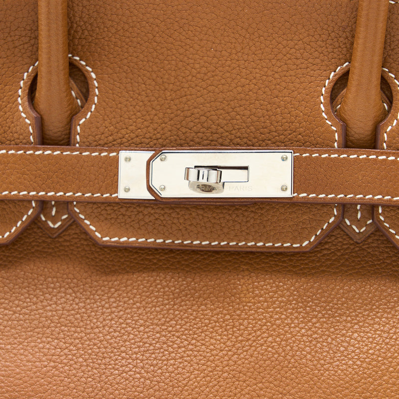 Hermes Birkin 30 Barenia Faubourg Fauve SHW Stamp A