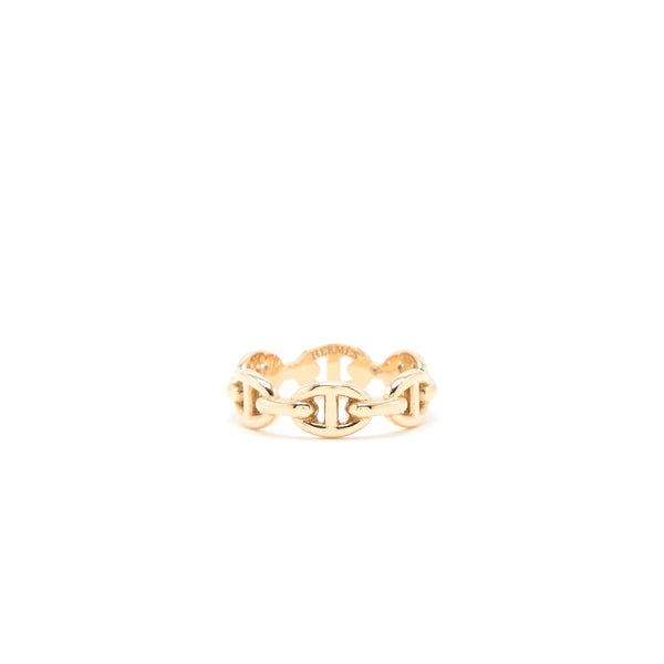 Hermes Size 54 Chaine D'ancre Enchainee Ring, Small Model Rose Gold