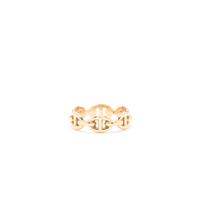 Hermes Size 54 Chaine D'ancre Enchainee Ring, Small Model Rose Gold