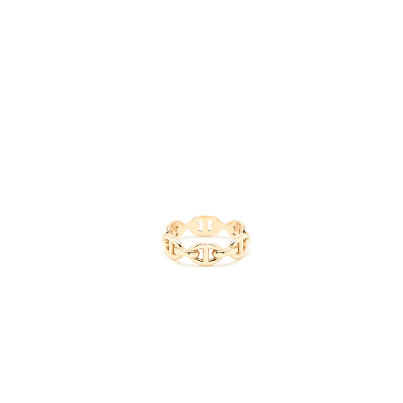 Hermes Size 54 Chaine D'ancre Enchainee Ring, Small Model Rose Gold