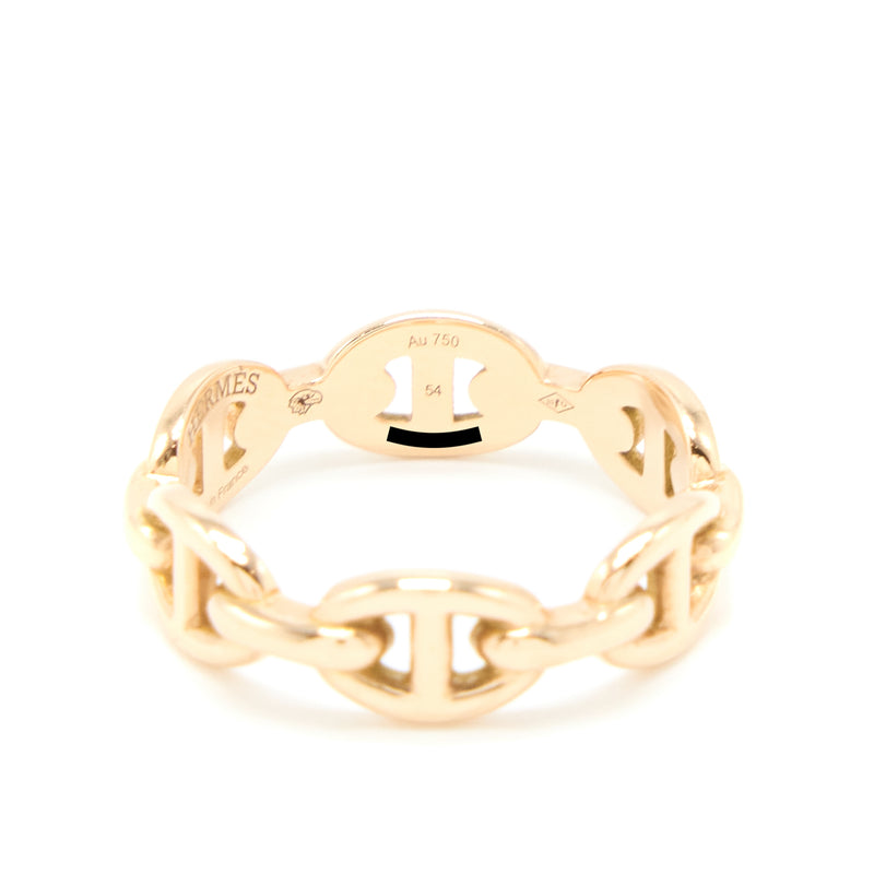 Hermes Size 54 Chaine D'ancre Enchainee Ring, Small Model Rose Gold