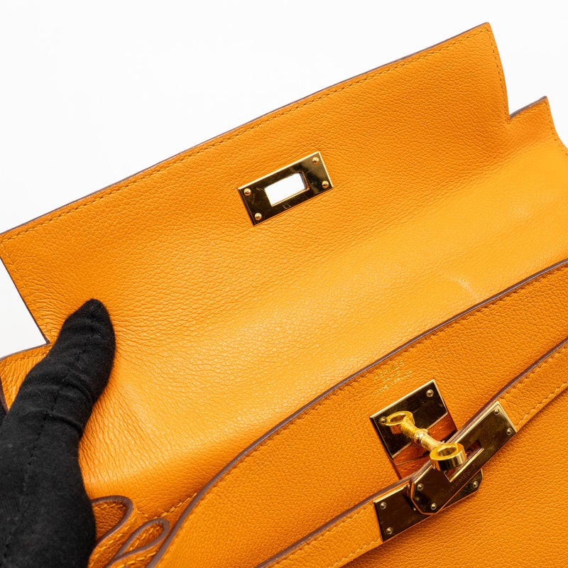 Hermes Kelly 28 Evecolor Apricot GHW Stamp D