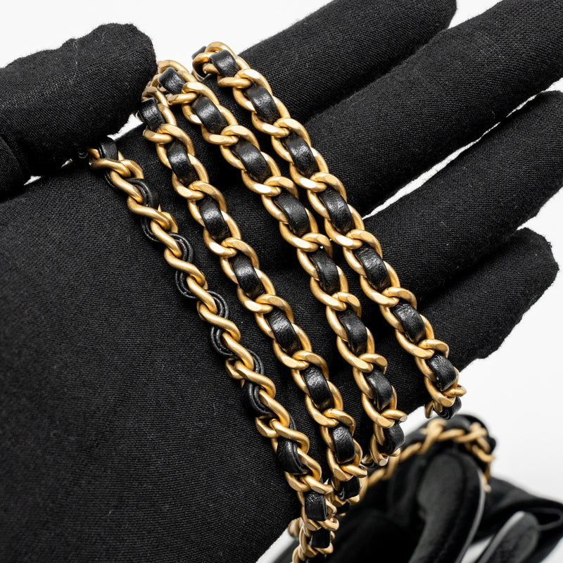 Chanel Mini Kelly Shopping Tote Bag Velvet Black GHW (microchip)