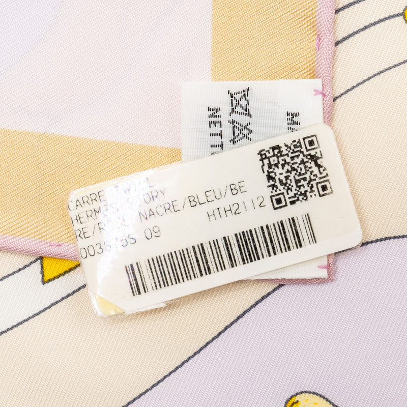 Hermes 90cm Silk Scarf Hermes Story  Multicolour