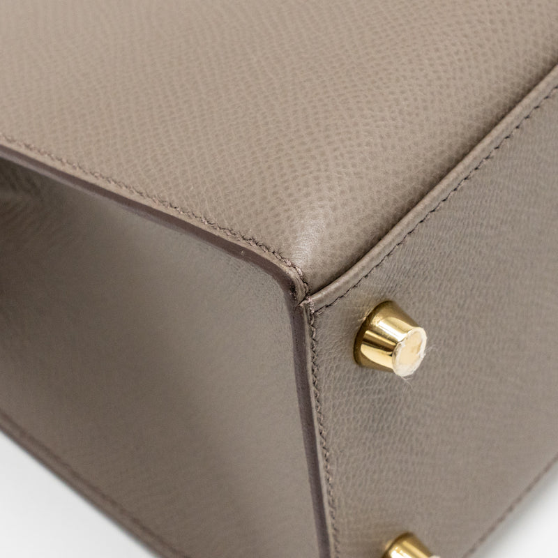 Hermes Kelly 25 Epsom 8F Gris Etain GHW stamp D
