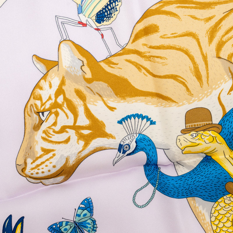 Hermes 90cm Silk Scarf Hermes Story  Multicolour