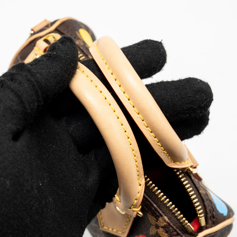 Louis Vuitton x Yayoi Kusama Nano Speedy Monogram Canvas GHW