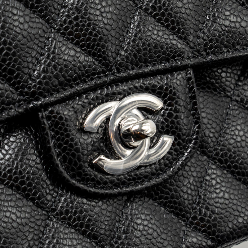 Chanel Small Classic Double Flap Bag Caviar Black SHW