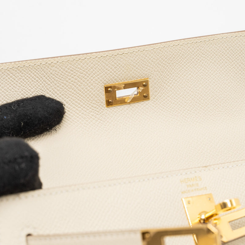 Hermes Kelly 25 Epsom Craie GHW stamp U