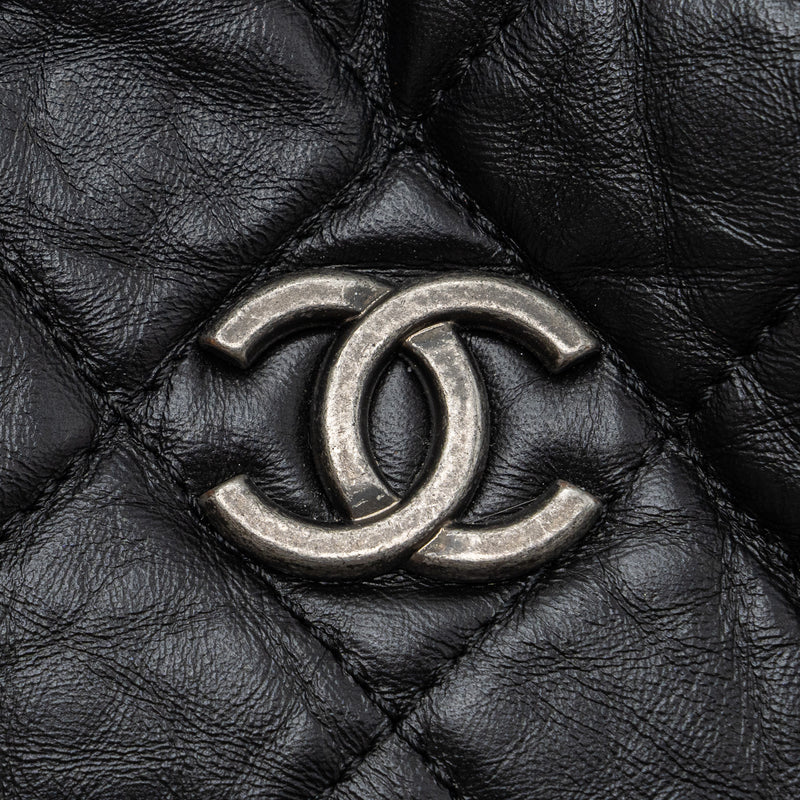 Chanel Small Gabrielle Backpack Aged Calfskin Black Multicolour Hardware