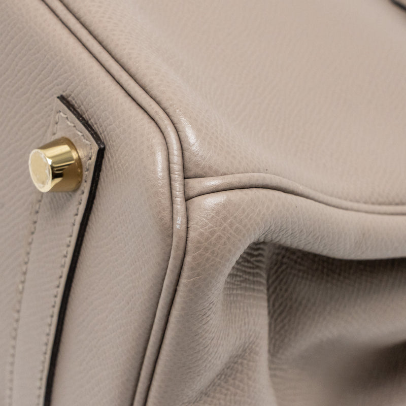 Hermes birkin 30 epsom m8 gris asphalt GHW stamp C