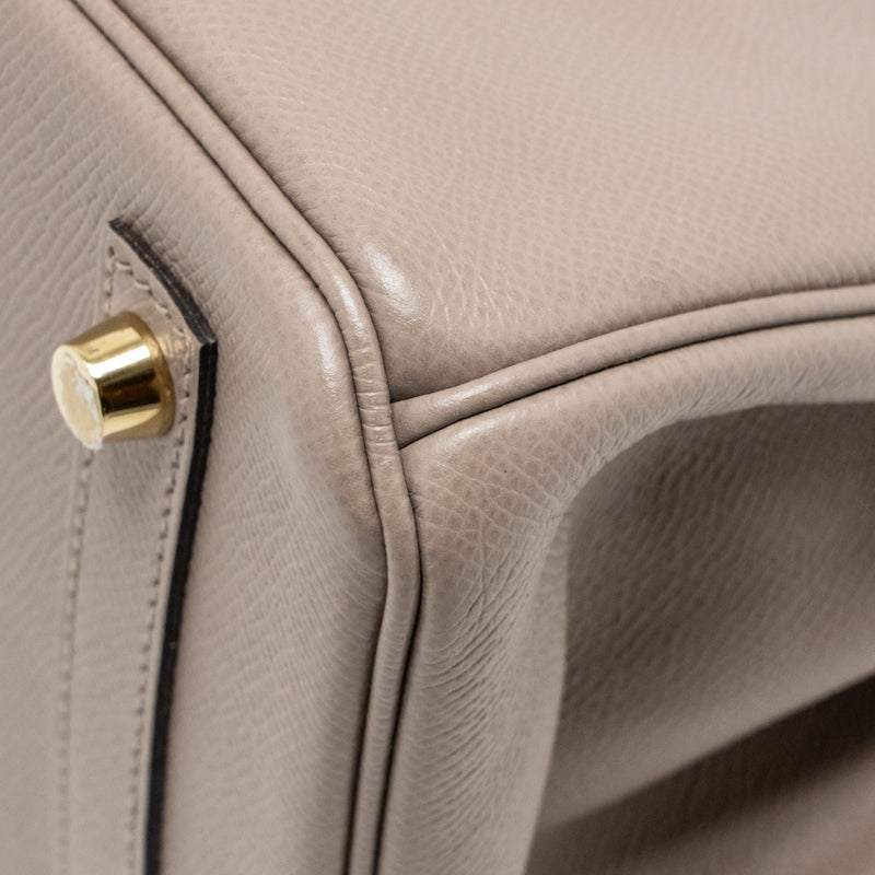 Hermes birkin 30 epsom m8 gris asphalt GHW stamp C