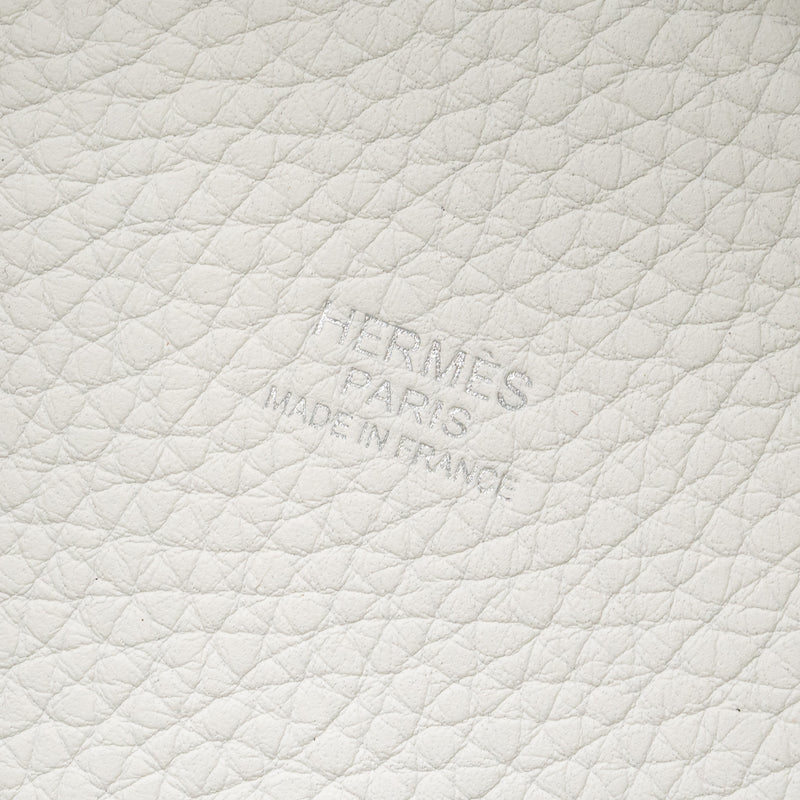 Hermes Picotin 18 Lock Bag Clemence new white SHW Stamp B