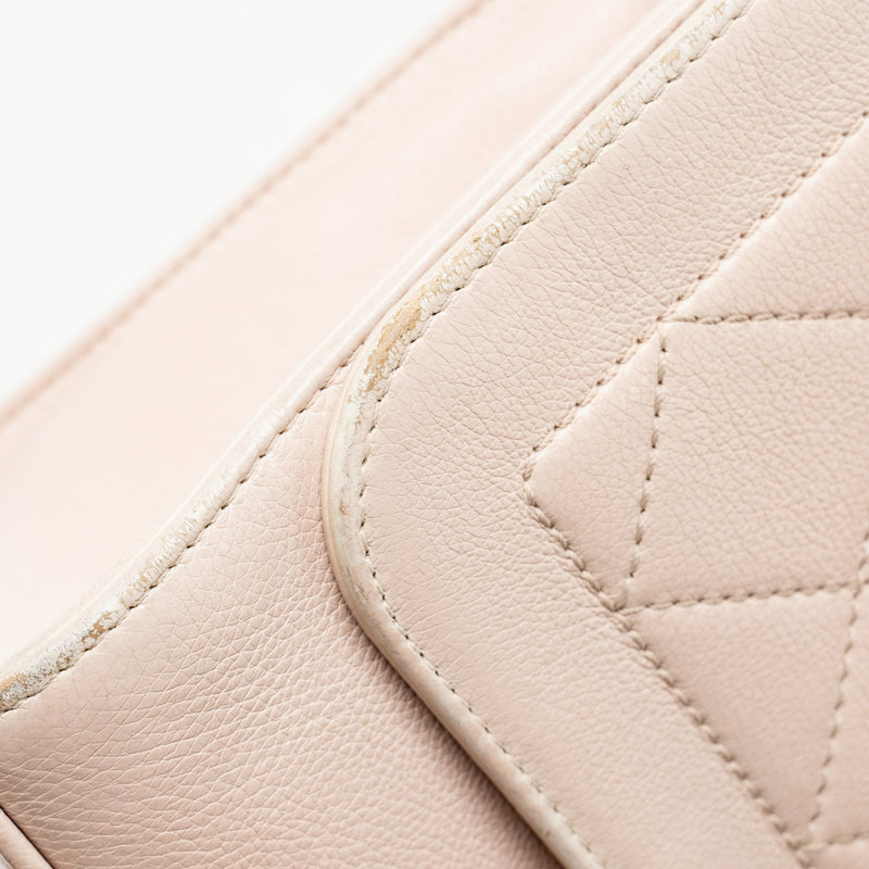 Chanel 17C Click Label Shoulder Bag Calfskin Light Pink LGHW