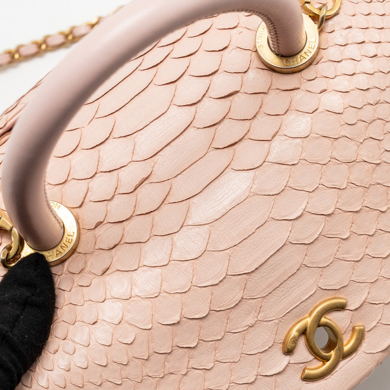 Chanel Small Coco Handle Python Light Pink GHW