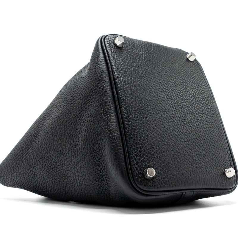Hermes Picotin 18 Clemence Black SHW Stamp A