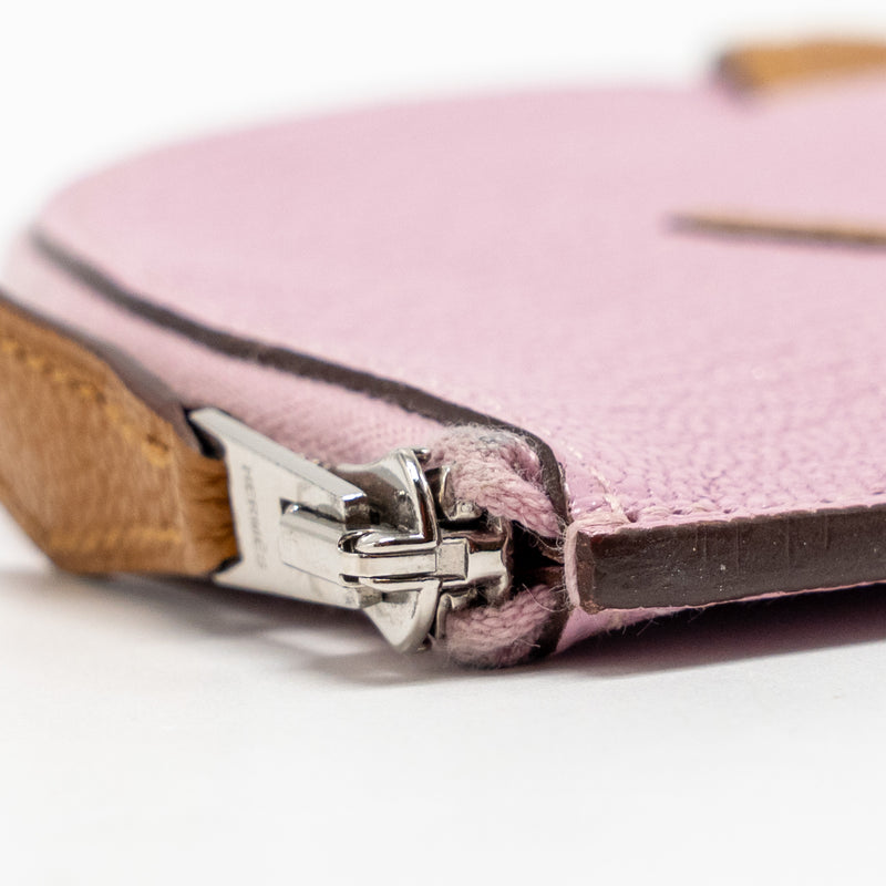 Hermes Paddock Change Purse Chevre Mysore Mauve Sylvestre/Caramel SHW Stamp Z