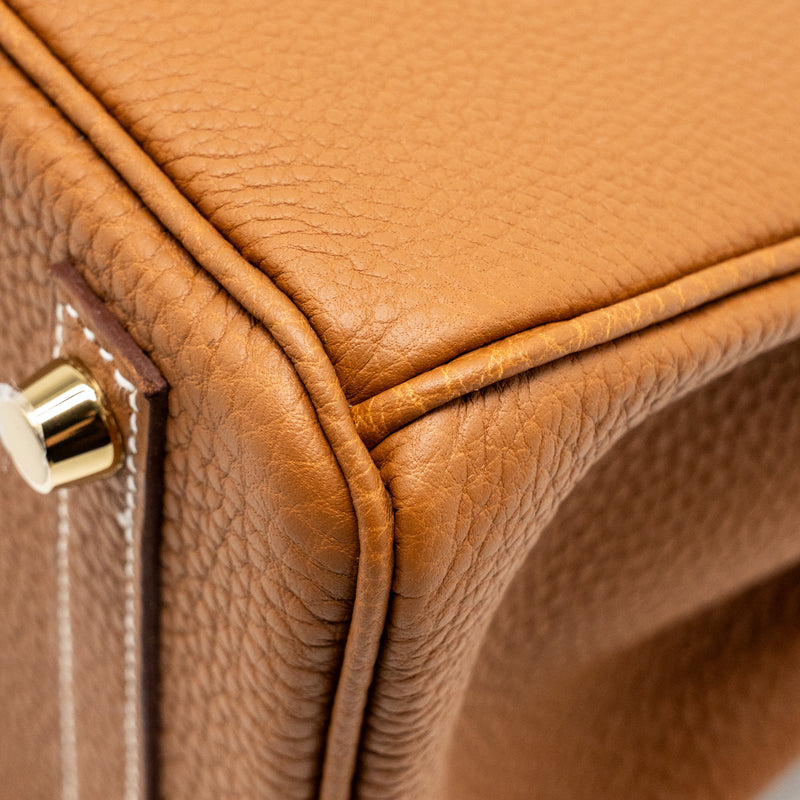 Hermes Birkin 25 Togo Gold GHW Stamp W