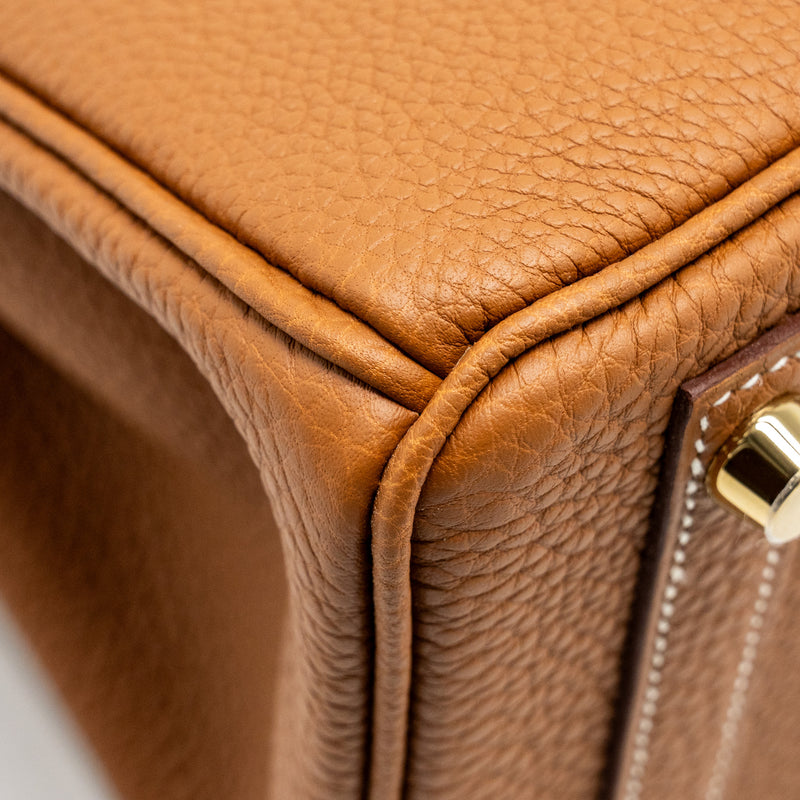 Hermes Birkin 25 Togo Gold GHW Stamp W