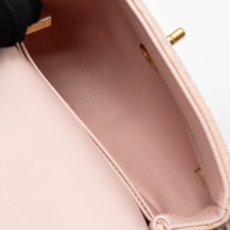Chanel Small Coco Handle Python Light Pink GHW