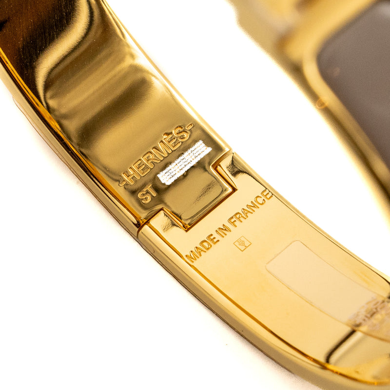 Hermes size PM clic H Bracelet Marron Glace GHW