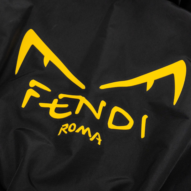 Fendi Size 46 Diabolic Eyes Coat Polyester Black