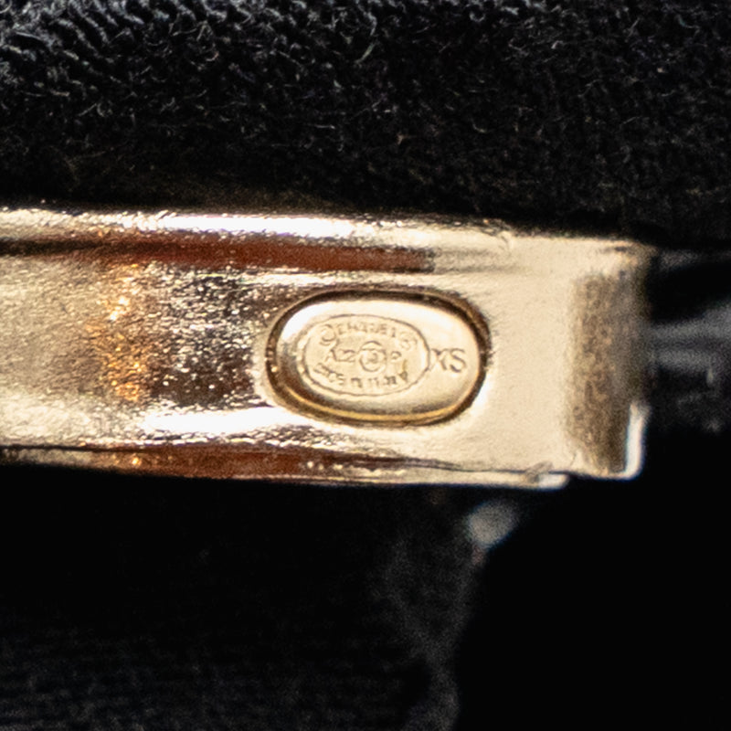 Chanel 22p Round Metal CC Logo Belt Lambskin Black GHW