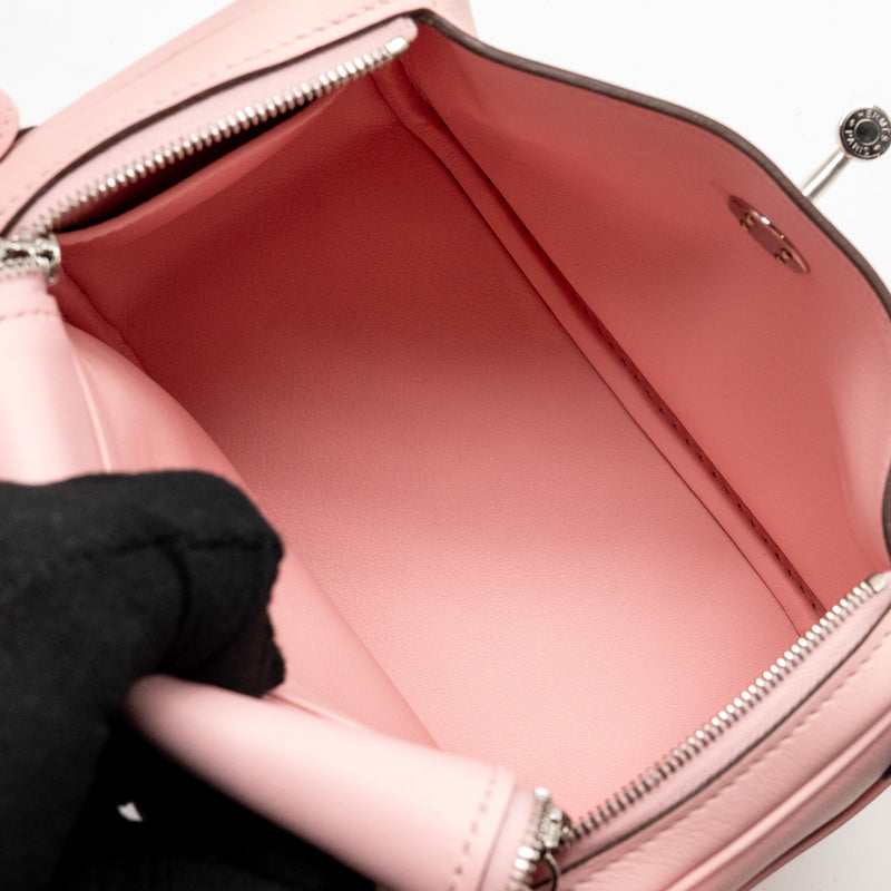 Hermes Mini Lindy Swift 3Q Rose Sakura SHW Stamp Z
