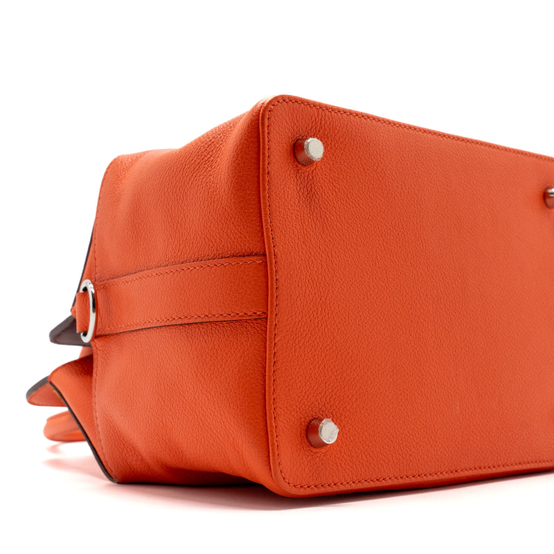Hermes toolbox 20 evercolor orange poppy / Bordeaux SHW stamp A