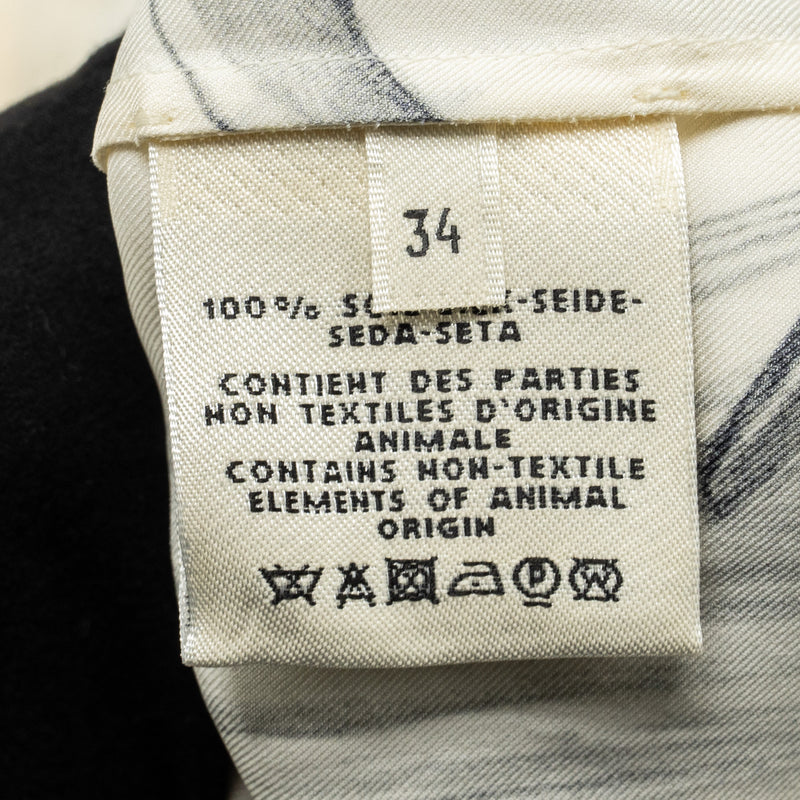Hermes Size 34 Silk Shirt Multicolour