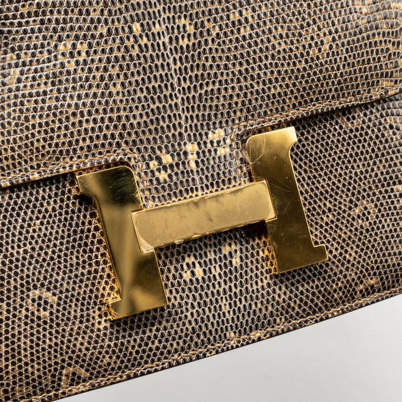 Hermes Mini Constance Lizard Natura Lisse Desert GHW Stamp Z