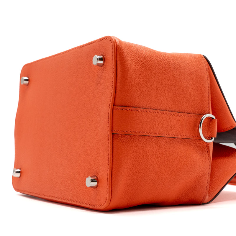 Hermes toolbox 20 evercolor orange poppy / Bordeaux SHW stamp A