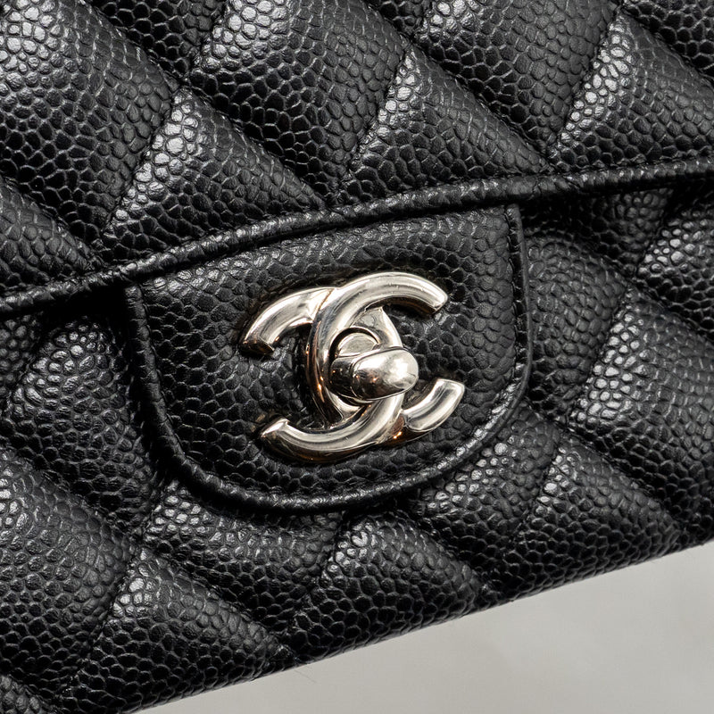 Chanel Medium Classic Double Flap Bag Caviar Black SHW
