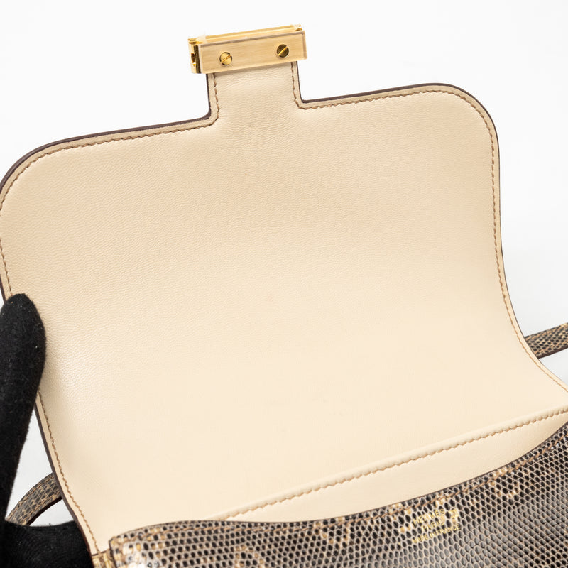 Hermes Mini Constance Lizard Natura Lisse Desert GHW Stamp Z