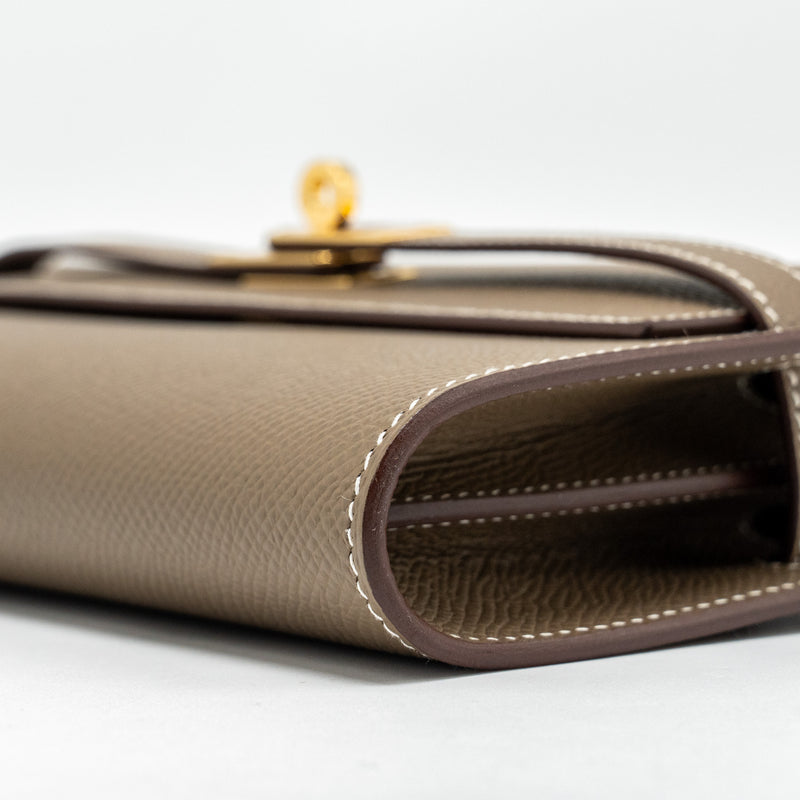 Hermes Kelly To Go Epsom Etoupe GHW Stamp Z