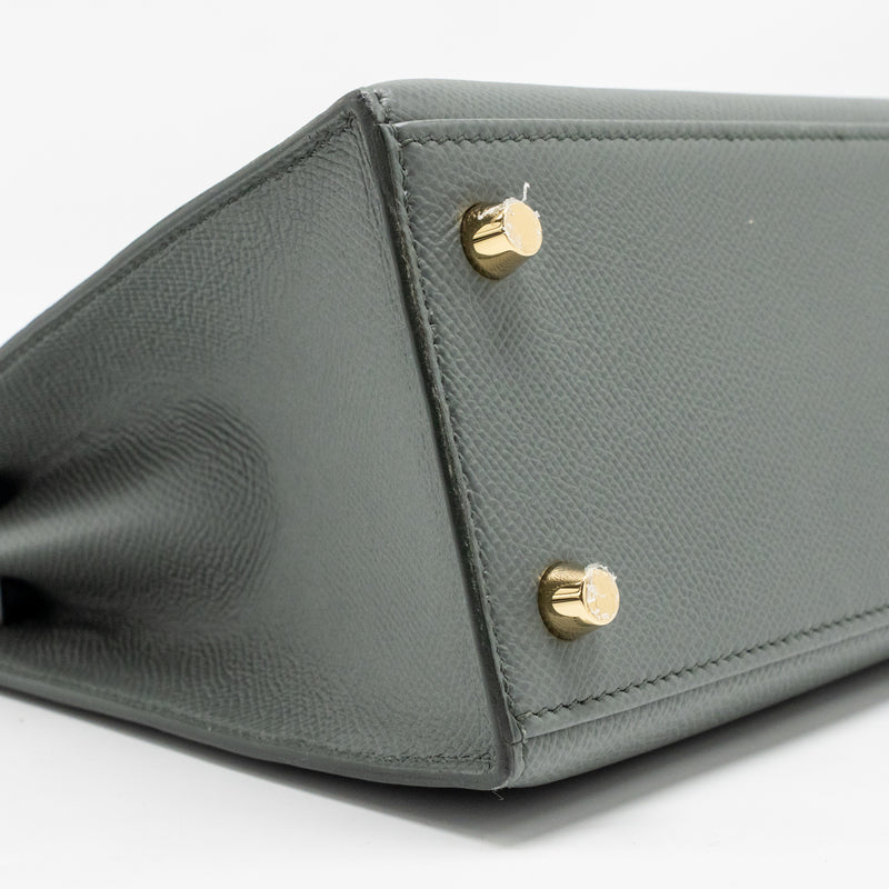 Hermes kelly 25 epsom vert Amande GHW stamp Z