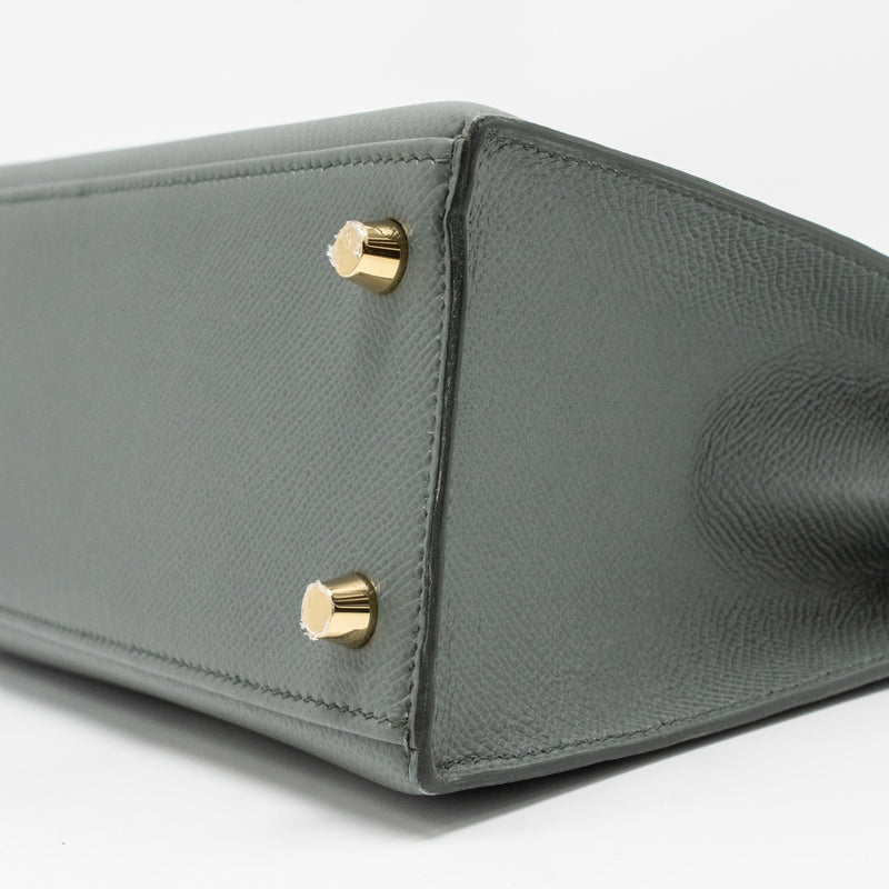 Hermes kelly 25 epsom vert Amande GHW stamp Z