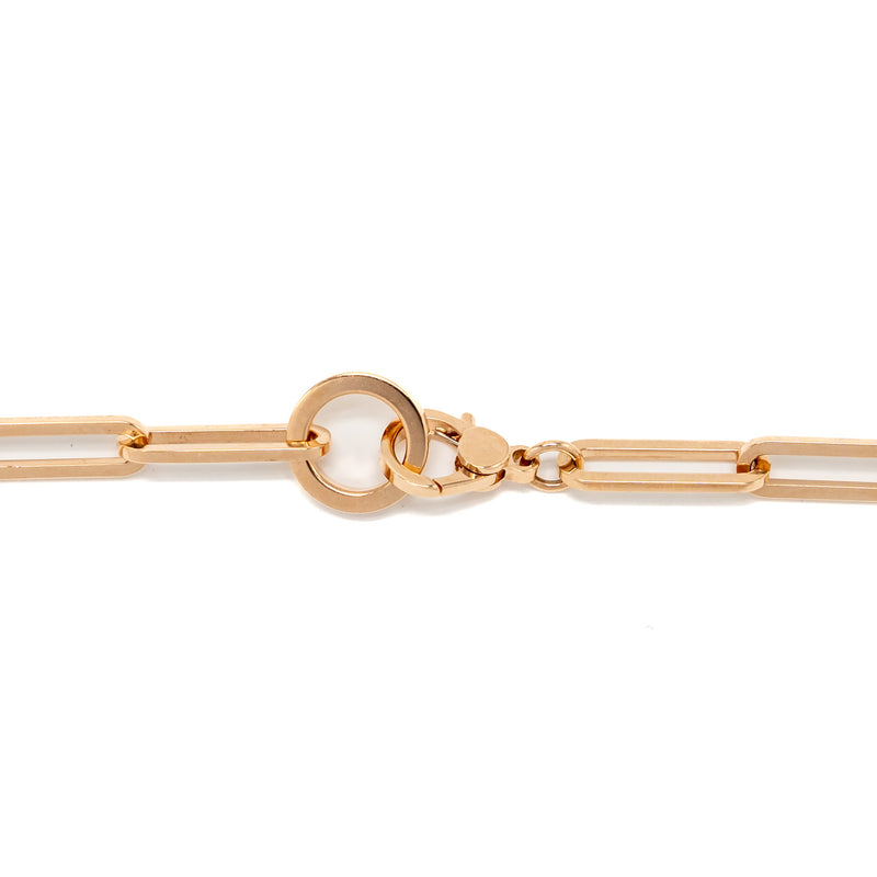 Hermes kelly chaine double bracelet small model rose gold,diamonds