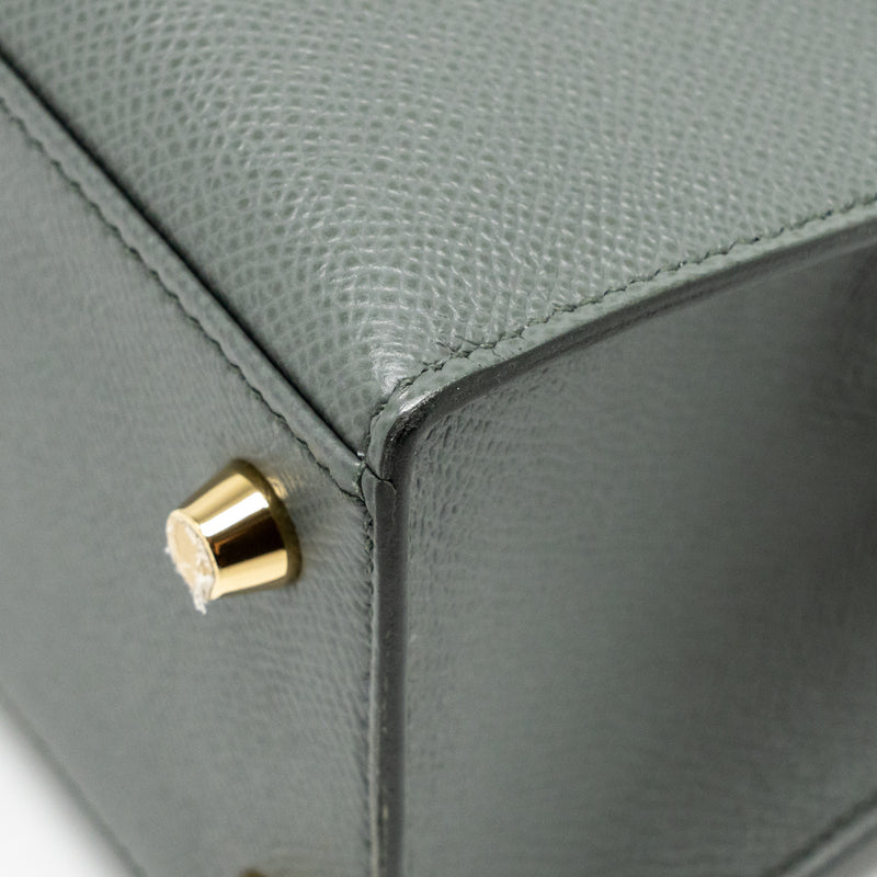 Hermes kelly 25 epsom vert Amande GHW stamp Z
