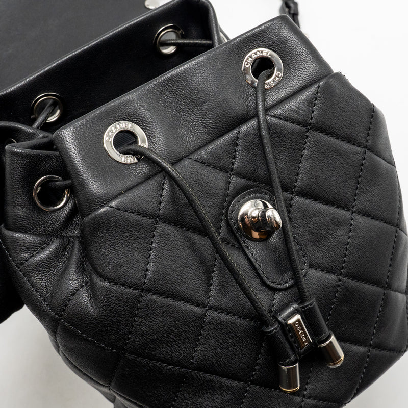 Chanel Quilted Metallic Bubble Backpack Lambskin Black Multicolour Hardware