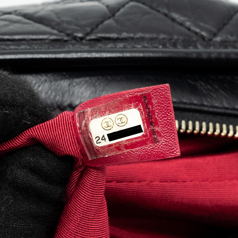 Chanel Maxi Gabrielle Hobo Bag Calfskin Black Multicolour Hardware