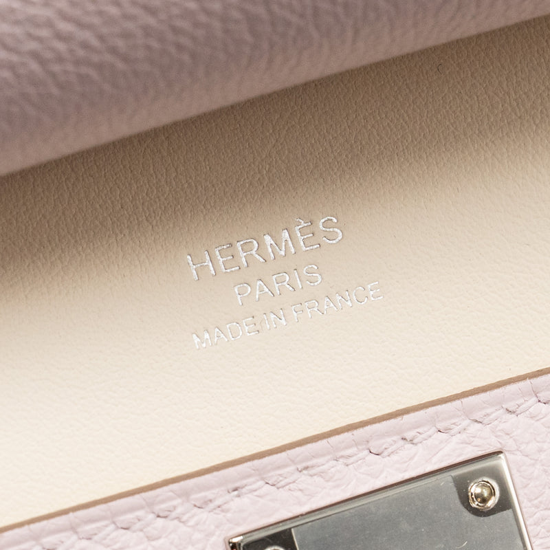 HERMES Mini Jypsiere Evercolor Mauve Pale SHW Stamp B