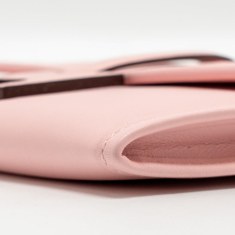 Hermes Jige Elan Wallet Swift Rose Sakura SHW Stamp D