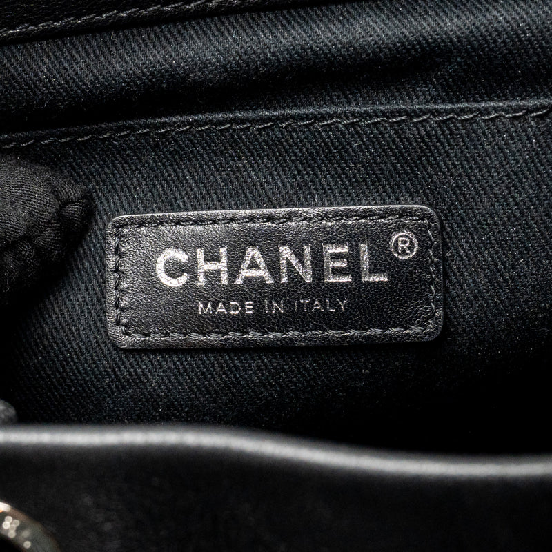 Chanel Quilted Metallic Bubble Backpack Lambskin Black Multicolour Hardware