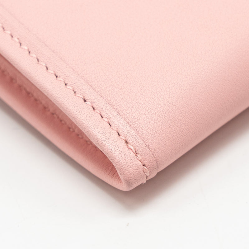Hermes Jige Elan Wallet Swift Rose Sakura SHW Stamp D