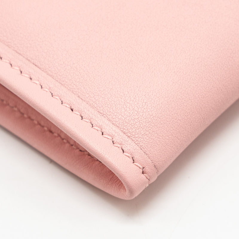 Hermes Jige Elan Wallet Swift Rose Sakura SHW Stamp D