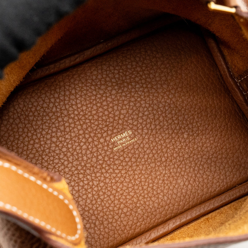 HERMES Picotin 18 Lock Bag Clemence Gold GHW Stamp Z
