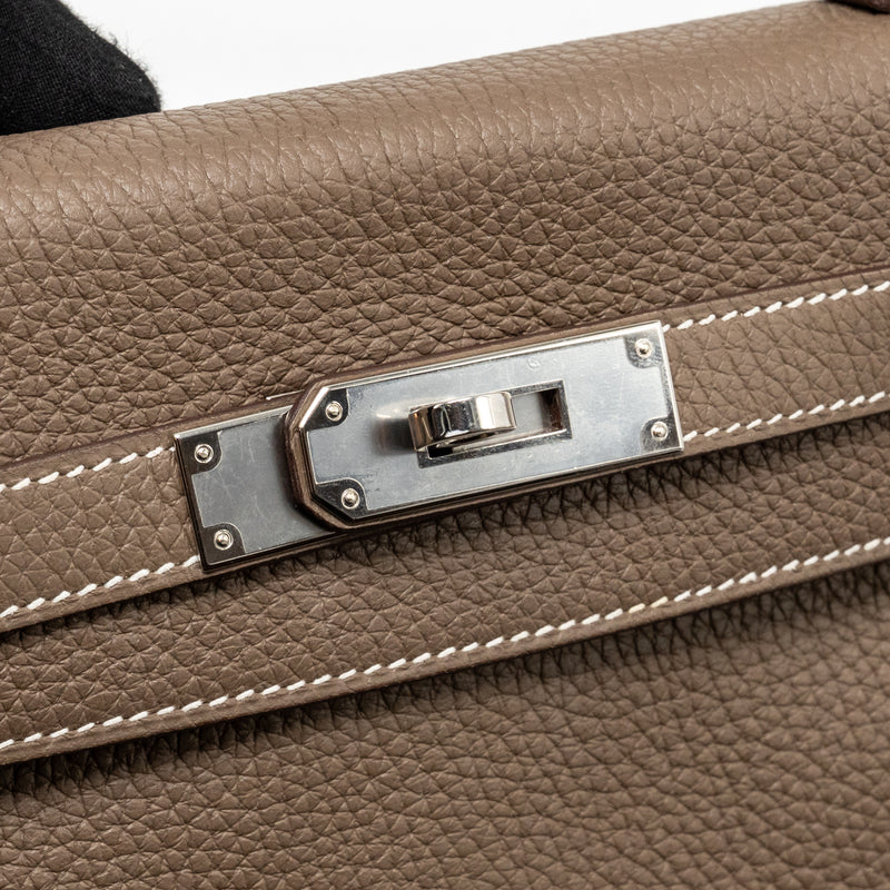 Hermes kelly 28 clemence etoupe SHW stamp Y